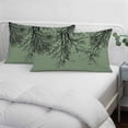 thumbnail image 4 of Green Black Branches Throw Pillow Covers, Botanical Dead Tree Birds Soft Breathable Pillow Cases with Invisible Zipper for Sleeping, Toddler Pillowcases for Couch Bed Sofa Chair 12x20 Inches, 4 of 9