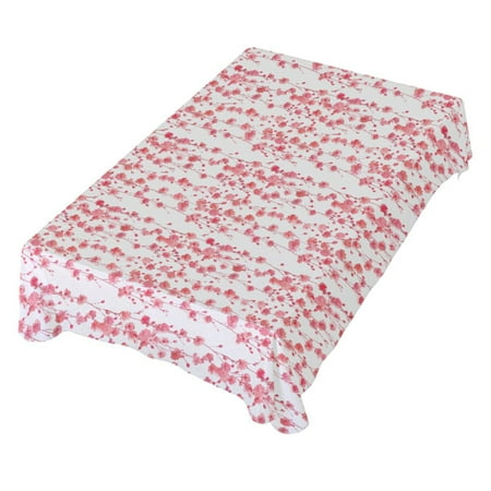 

JSTEL Pink Cherry Blossom Flowers Table Cloth Square 60 x 60 Inch Tablecloth Anti Wrinkle Table Cover for Dining Kitchen Parties