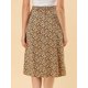 thumbnail image 5 of AllegK Faldasmedpiercon estampado floral y cintuelástialpamujer marrón naranS, 5 of 6