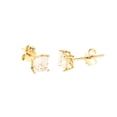 thumbnail image 5 of Aretes de Oro de 14 K - CUADRADO INVISIBLE, 1 par - 6 mm ER Rojo Verde, 5 of 5