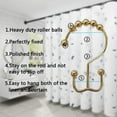 thumbnail image 4 of Cribun Double Shower Curtain Hooks and Liners Gold, 4 of 6