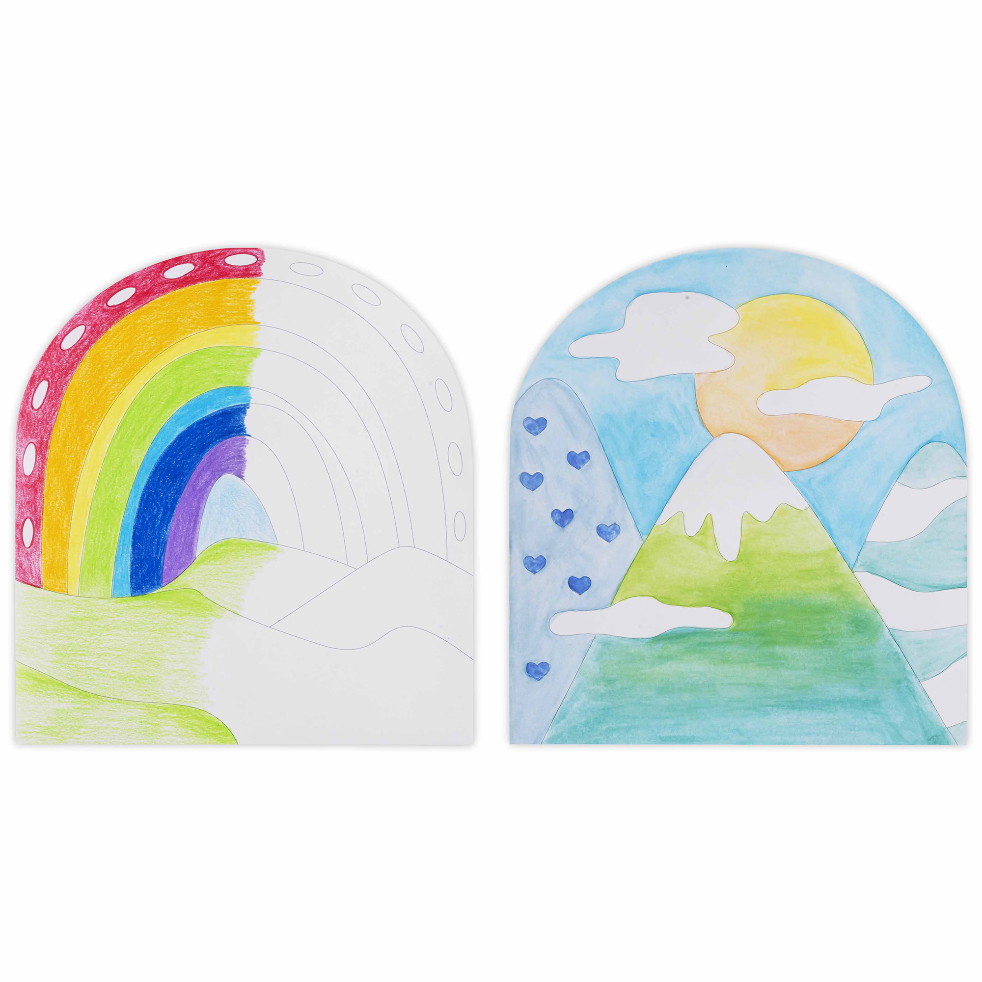 Vivid by Brea Reese: Mixed Media Coloring Pad - Boho - 24 Shaped Sheets in 8 Pattern Designs, Art Paper Pages For Paints-Markers-Colored Pencils