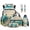 Beach Turtle Starfish Heart, variant on Xoenoiee Cat Cloud Star Print 6 Pack Backpack Set for Kids Girls 17 In Preschool Backpack with Lunch Box Pen Case Water Bottle Sleeve Bookmark Keychain Large Capacity Kindergarten School Bookbag