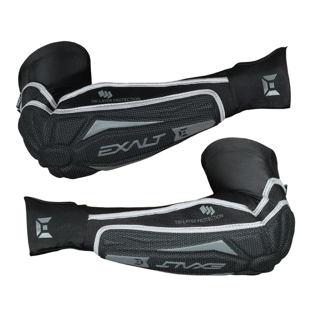 Exalt Paintball T3 Elbow Pads Black / Grey Small/Medium Walmart