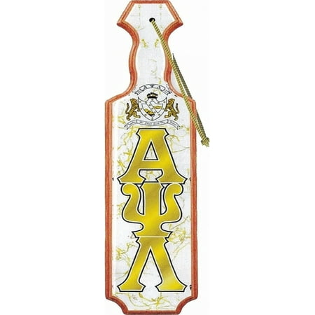 Kappa Alpha Psi Paddle - Alpha Psi Lambda Shield Domed Paddle [White/Gold - 21