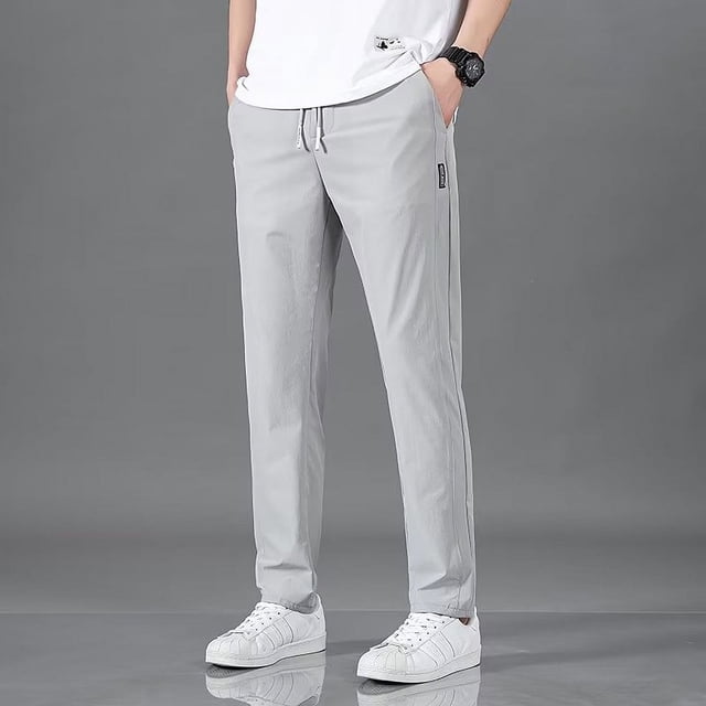 Camisa de otoño e invierno, pantalones con forro polar Black Label, pantalones de negocios ligeros y gruesos de estilo coreano para hombre de talla grande