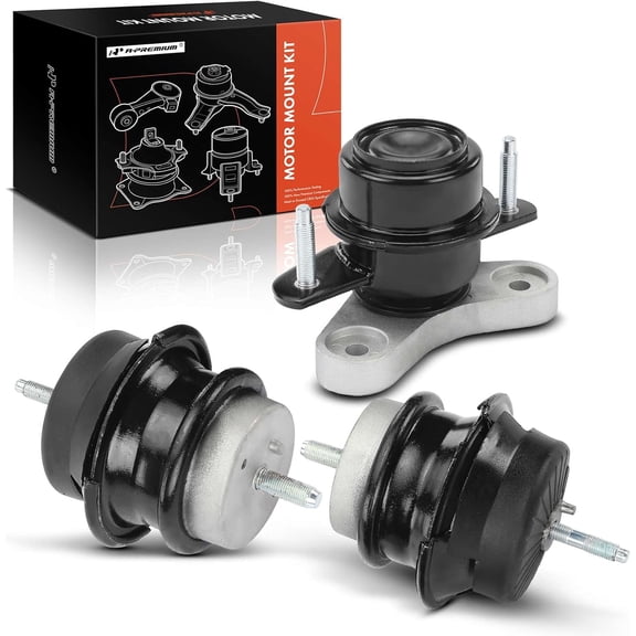 A-Premium 3PCS Engine Motor Mount and Transmission Mount Kit Compatible with Infiniti QX70 2014-2017, EX35 2008-2012, FX35 2009-2012, FX37 2013, G25 2011-2012, G35 2007-2008, RWD, Automatic Trans.