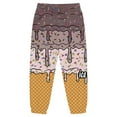 thumbnail image 5 of YUEHUA Little Girls Pants Ice Cream Sweatpants Taper Leg Elastic Waist Print Cute Fashion Spring Autumn Kids Sportswear Trousers, Size 3-4 Years, 5 of 5