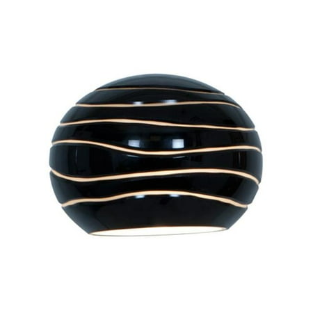Access Lighting 979WJ-BLKLN Sphere Black Lined Glass Shade Pendant