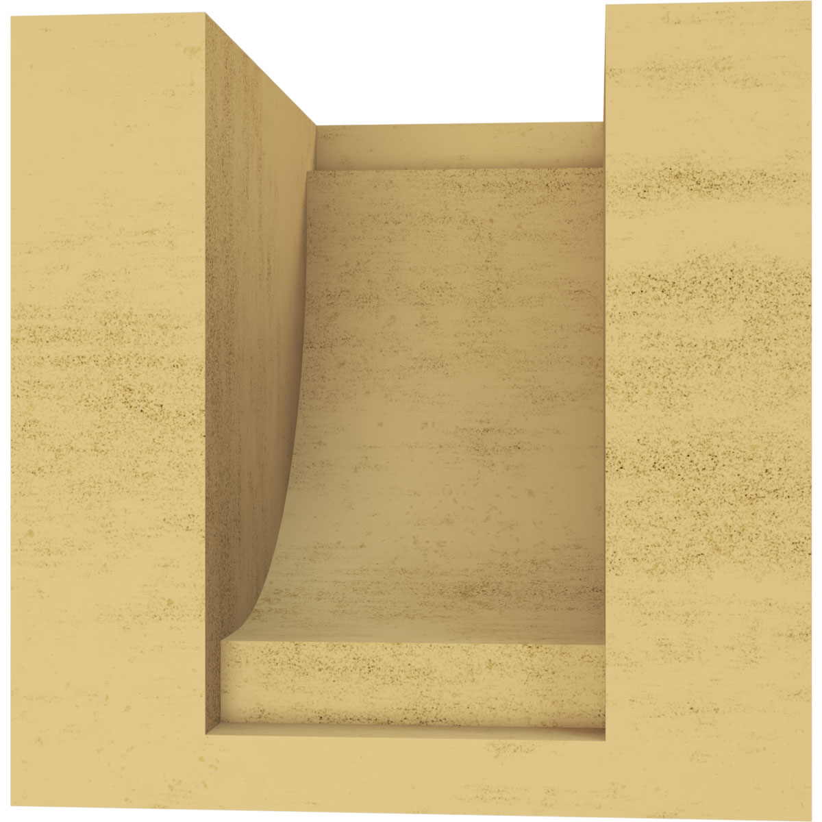 4"W x 4"D x 4"H Wide Alpine Rough Cedar Woodgrain TimberThane Corbel, Primed Tan