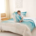 thumbnail image 4 of jejeloiu Ocean Wave Full Size Comforter Sets,Beach Sand Bedding Comforter Set For Boys,Blue Beige,Reversible,3 Pieces,1 Comforter and 2 Pillowcases, 4 of 7