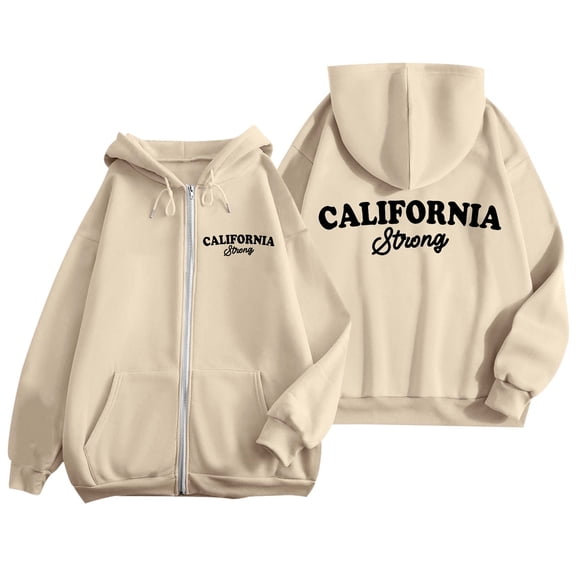 Men's And Women's Hooded Sweatshirt City Name Printed Jacket