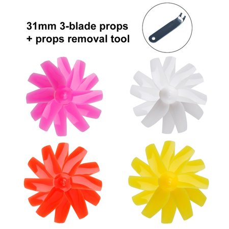 - Crazepony 16pcs 31mm Propeller 3-blade Props and 1pcs Props Removal Tool for Coreless Brushed Motors Mini FPV Racing Drones Multirotors Quadcopters