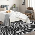thumbnail image 4 of Zebra Rugs for Living Room Bedroom - Stripe Rug 3x5 - Black and White Carpet for Home Decor - Washable Non Slip Patterned Indoor Small Area Rug - Soft & Low Pile (ZJ&456), 4 of 7