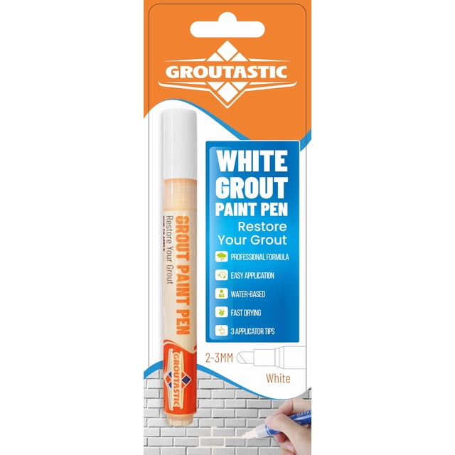 Marcador para juntas Groutastic blanco impermeable para reparar azulejos