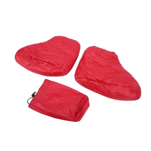 1 Pair Winter Warm Booties Soft Duck Down Filled Slipper Boots with Storage Bag Red Sleeping Sock for Camping,