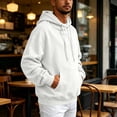 thumbnail image 6 of Men's Pullover Hoodie Fall Casual Sweatshirt with Drawstring Hood Kangaroo Pocket Relaxed Fit Hoodies, 6 of 8