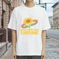 thumbnail image 3 of GROW YOUR OWN SUNSHINE,Smiling Sunflower Print 2, Vintage T Shirt, Cotton T-Shirt for Men, 23666272,XL, 3 of 8