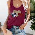 thumbnail image 2 of Cadeaux pour Maman Femmes Grande Taille Été Imprimé Animal Col Rond Sans Manches T-Shirt Débardeur, 2 of 5