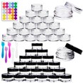 thumbnail image 1 of Youngever 140 Piezas Envases de Muestras de Cosméticos de Plástico Vacío Frascos de Plástico con Tapas 5 Mini Espátulas (3 Gramos), 1 of 1