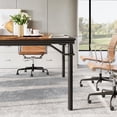 thumbnail image 7 of Tribesigns Conference Table, 78.7" W Meeting Seminar Table, Large Rectangle Computer Desk, Boardroom Desk, Rustic Brown, 7 of 7