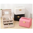 thumbnail image 7 of Travel Jewelry Case and Organizer with Mirror - Gift for Women and Girls, 7 of 7