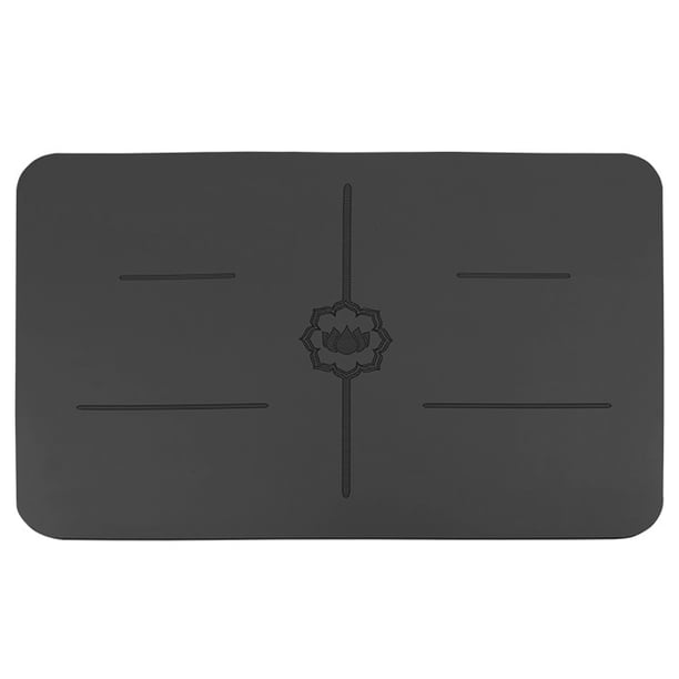 TFixol Mini estera de yoga portátil de 23,6 x 15,7 pulgadas con líneas de alineación