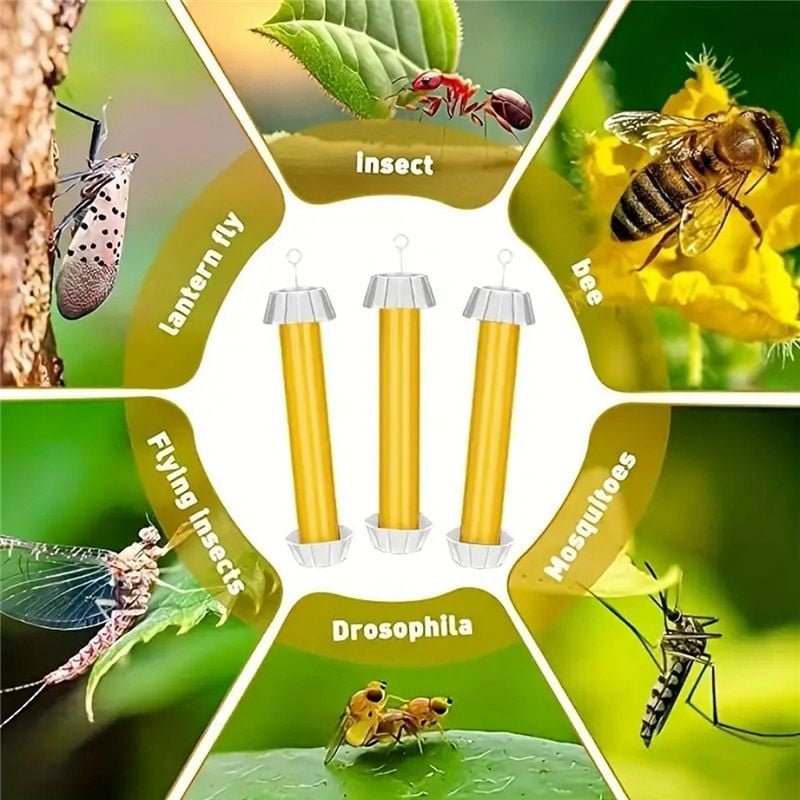 Fly Stick Sticky Fly Traps for Indoors and Outdoor 15Pcs Trap All Flies. Sticky Fly Traps for Outdoor Fly Catchers,15 x Fly Stick,Yellow