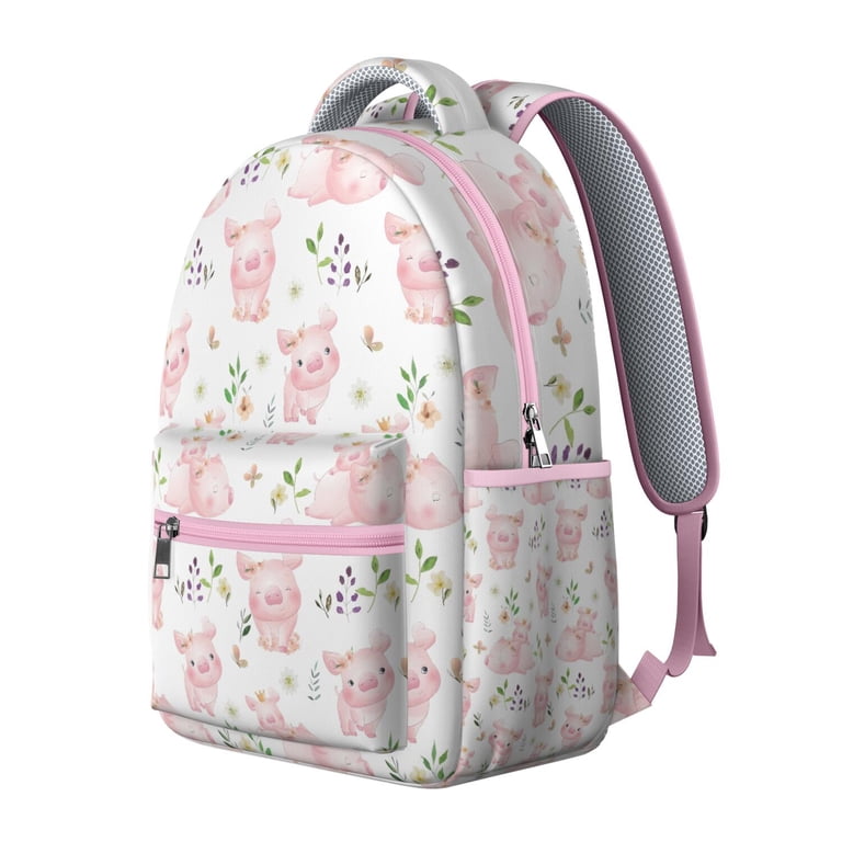 Pig Themed Travel Backpack - Spacious School Bag for  display picture 3
