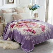 JML Queen Fleece Bed Blanket for Winter,520GSM Polyester Soft Fleece Blanket,77x87