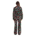 thumbnail image 3 of #FollowMe Printed Flannel Button-Front PJ Pant Set  Classic, Cozy Sleepwear (Black - Xmas Lights, Medium), 3 of 3