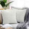 thumbnail image 2 of Sage Green Flowers Outdoor Pillow Covers Pack of 2 Branches Plants Waterproof Throw Pillow Covers Decorative Cushion Cases for Patio Garden Tent Balcony Couch 24x24 inch, 2 of 8