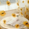 thumbnail image 4 of Cortina Transparente Voile Poliéster Cortina Cenefa Decoraciones para Interiores - Amarillo SM SunniMix Panel de cortina de voile transparente, 4 of 8