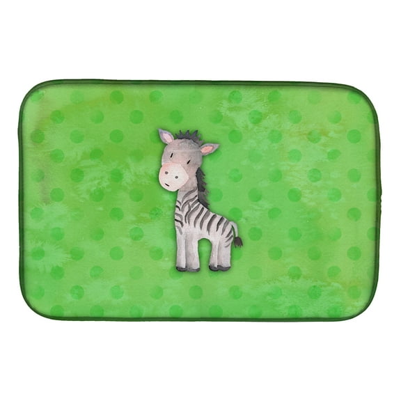 Polkadot Zebra Watercolor Dish Drying Mat