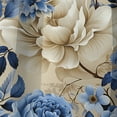 thumbnail image 3 of Designart "Victorian Roses In Cobalt Blue" Floral Blackout Single Curtain Panel, 3 of 4