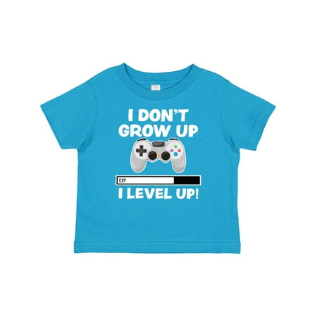 

Inktastic I Dont Grow Up I Level Up with Game Controller White Gift Baby Boy or Baby Girl T-Shirt