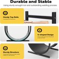 thumbnail image 3 of in Decorative Firewood Storage Log Rack with Bear Pattern Solid Wrought Iron Fireplace Wood Holder Stacker Indoor Outdoor Rustproof, 3 of 7
