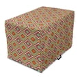 thumbnail image 1 of Ethnic Dog Crate Cover, Tribal Inspired Geometrical Motifs with Squares and Triangles in Colorful Tones, Easy to Use Pet Kennel Cover for Medium Large Dogs, 35" x 23" x 27", Multicolor, by Ambesonne, 1 of 6