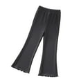 thumbnail image 2 of JUNWELL Kids Toddler Flare Pants Leg Bell Bottom for Girls Sport Flare Active Pant Casual Flare Leggings 3-12T, 2 of 8