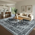 thumbnail image 2 of Ultrug Area Rugs for Bedroom Rug for Living Room Nursery Decor Fluffy Vintage Carpet,4'x6',Black, 2 of 7