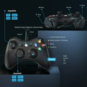 Wired Controller Compatible with X-box 360/360 Slim/ PC Windows 7/8/10/11,with Joystick Dual Vibration,Black