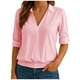 thumbnail image 3 of Camisas para mujer,Camisa informal de solapa para mujer, manga larga, color liso, tejido de poliéster, corte holgado para uso diario, sopatenor, 3 of 9