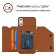 thumbnail image 3 of Mantto for iPhone 8 Plus/7 Plus Wallet Case, Double Magnetic Clasp Back Flip Kickstand with RFID Blocking Credit Card Holder Folio Durable Leather Phone Cases for Women Men Girls,Brown, 3 of 8