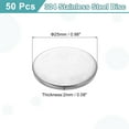 thumbnail image 2 of Uxcell 50 Pack Stainless Steel Disc, 31/32"(25mm) Dia 0.08"(2mm) Thick 304 Stainless Steel Flat Round Sheet Blank Round Circle Plate for Crafts Metal Stamping and Jewelry Making, 2 of 7