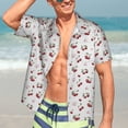 thumbnail image 5 of Lsque Cherry Berries pattern Hawaiian Shirt for Men, Unisex Summer Beach Casual Short Sleeve Button Down Shirts-3X-Large, 5 of 9