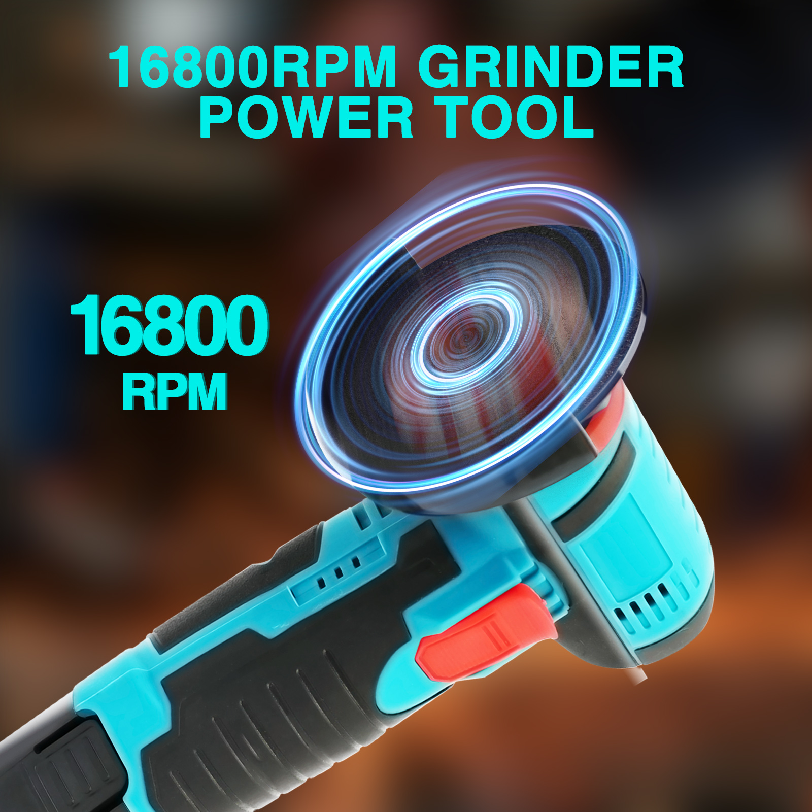 3" Cordless Angle Grinder, 16800 RPM Compact Handheld Polishing Angle Grinder, Grinder Power Tool