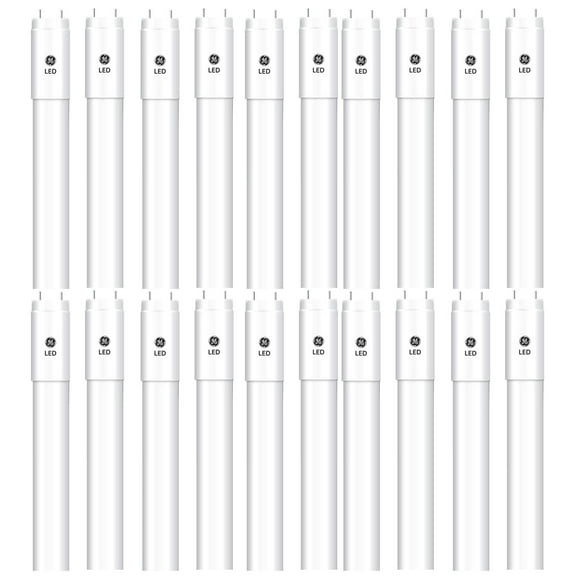 (case of 20) GE 34227 - LEDT8/LC/G/4/835 4 Foot LED Straight T8 Tube Light Bulb for Replacing Fluorescents, Lumen Choice, Requires External Driver, 48 inch tube