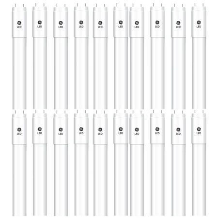 

(case of 20) GE 34282 Daylight LED T8 tube LED10ET8/G/4/850 Integrated 4ft LED Glass Tube 10 watt Dimmable Type A Plug and Play Easy Fluorescent Replacement