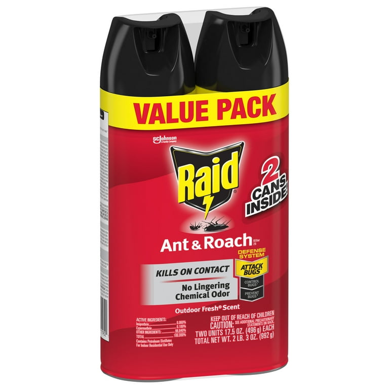 the Raid. レイドル Raid Ant & Roach Killer 26 Bug Spray, Outdoor Fresh Scent, 17.5oz