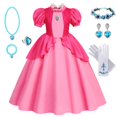 thumbnail image 1 of Vestidos de melocotón para niñas, disfraz de princesa, ropa de fiesta, Cosplay, Halloween, Carnaval, cumpleaños Fivean unisex, 1 of 2